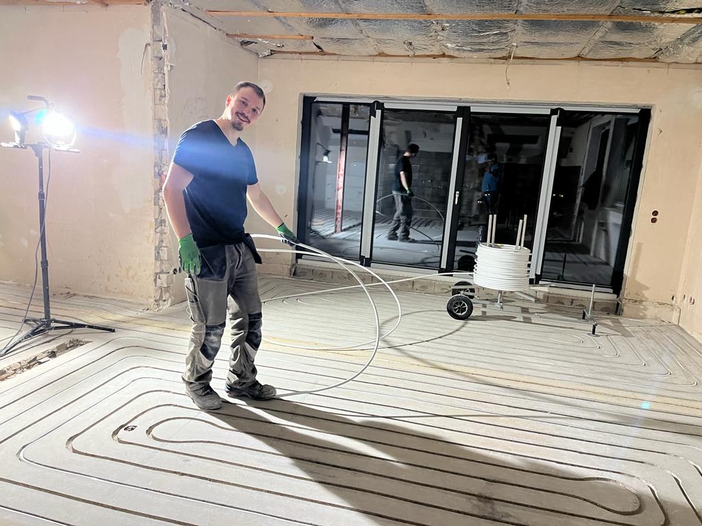 Verlegen von Alu-Verbundrohr