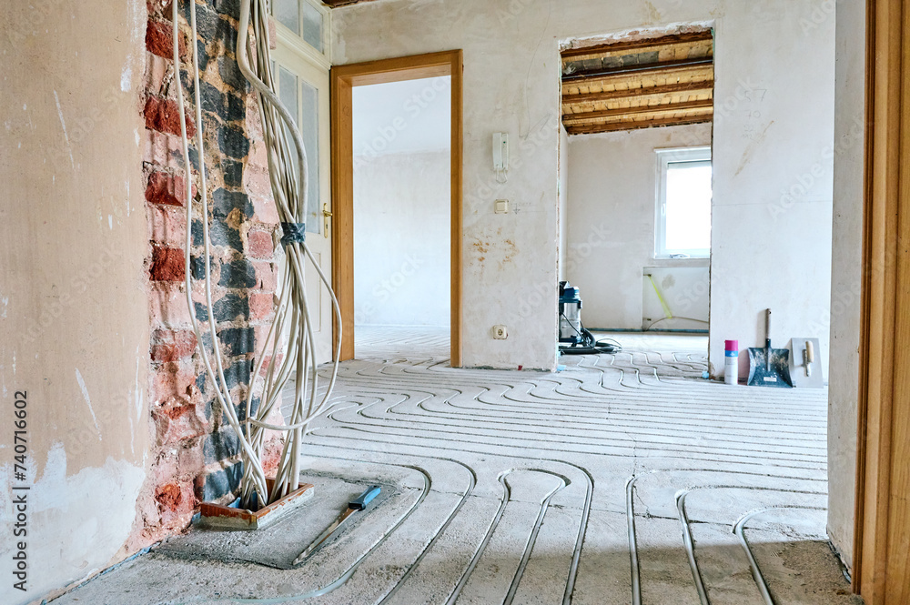 Altbau Kernsanierung mit Fußbodenheizung